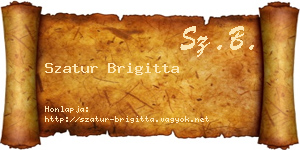 Szatur Brigitta névjegykártya