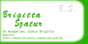 brigitta szatur business card